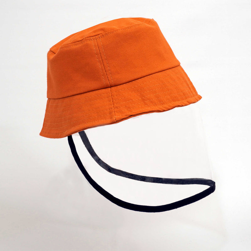 KIDS BUCKET HAT WITH CLEAR FACE SHIELD - FaceCover365