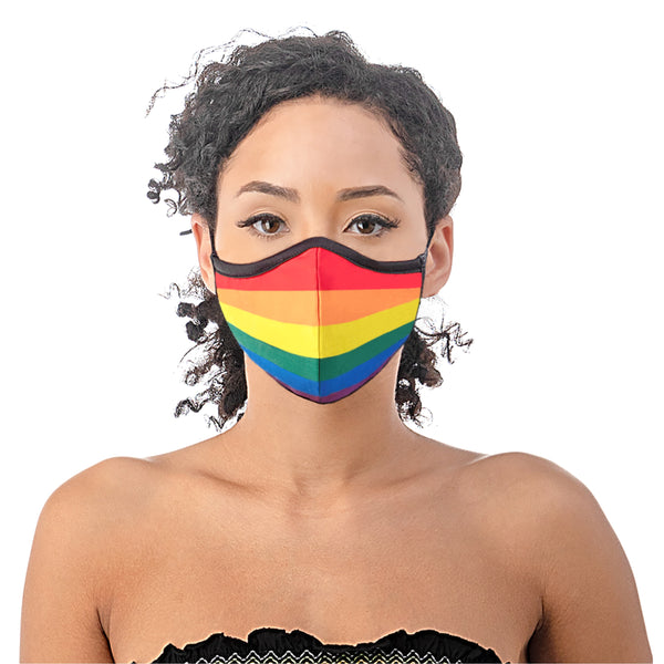 COLOR RAINBOW SILVER-ION REUSABLE FACE MASK - FaceCover365