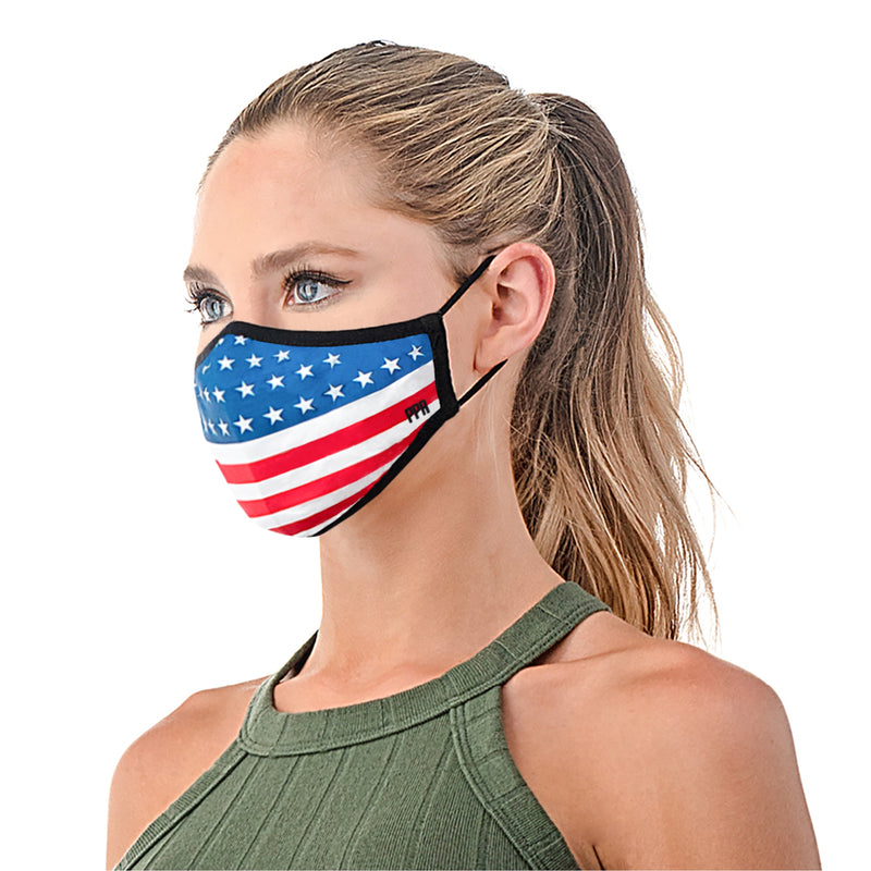 STARS AND STRIPES, U.S. FLAG SILVER-ION FACE MASK - FaceCover365