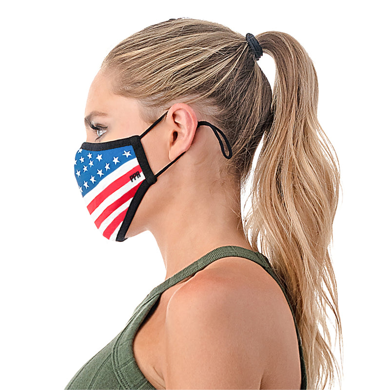 STARS AND STRIPES, U.S. FLAG SILVER-ION FACE MASK - FaceCover365