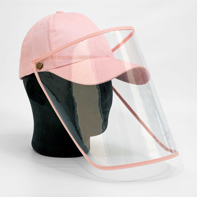 BASEBALL CAP WITH DETACHABLE CLEAR FACE SHIELD - FaceCover365