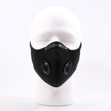 ACTIVATED CARBON SPORT MASK WITH EXHALATION VALVES - NOIR - FaceCover365