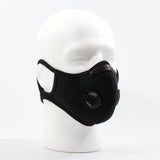ACTIVATED CARBON SPORT MASK WITH EXHALATION VALVES - NOIR - FaceCover365