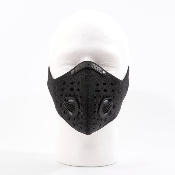 ACTIVATED CARBON SPORT MASK WITH EXHALATION VALVES - GRAY - FaceCover365