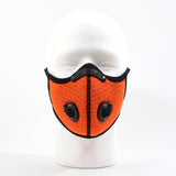 ACTIVATED CARBON SPORT MASK WITH EXHALATION VALVES - ORANGE - FaceCover365