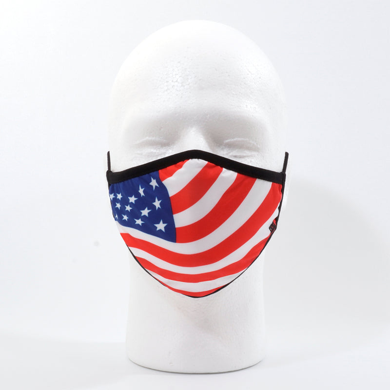 AMERICAN FLAG SILVER-ION 3-Layers Cloth FACE MASK - FaceCover365